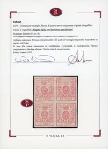 1859 - 15 cent. vermiglio (9), ... 