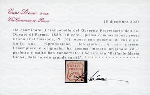 1859 - 40 cent. rosso bruno, I ... 