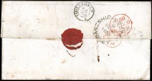 1858 - Lettera non affrancata ... 