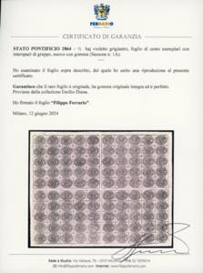 1864 - 1/2 baj violetto grigiastro ... 