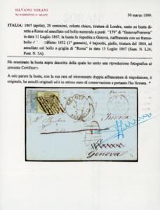 1867 - 20 cent. celeste chiaro, ... 