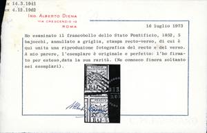 1852 - 5 baj rosa chiaro, stampa ... 