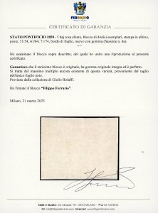 1852 - 5 baj rosa chiaro, stampa ... 