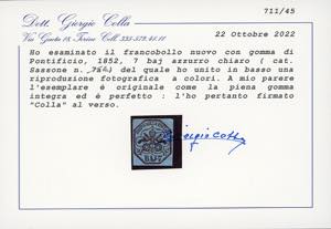 1852 - 7 baj azzurro (8), nuovo, ... 