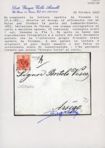 FALSI PER POSTA 1853 - 15 cent. ... 