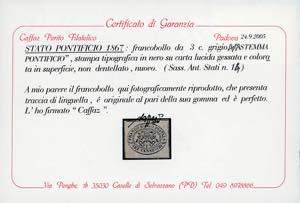 1867 - 3 cent. grigio rosa (14), ... 