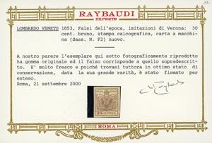 FALSI PER POSTA 1853 - 30 cent. ... 