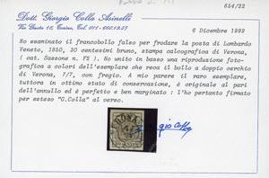 FALSI PER POSTA 1853 - 30 cent. ... 