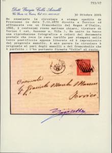 1870 - 2 cent. De La Rue, tiratura ... 