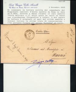 1870 - Lettera in franchigia ... 