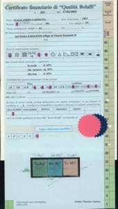 1853 - 5 cent. verde (4), nuovo, ... 