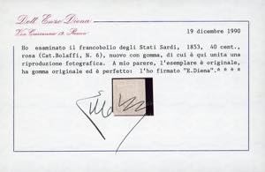 1853 - 40 cent. rosa chiaro (6), ... 