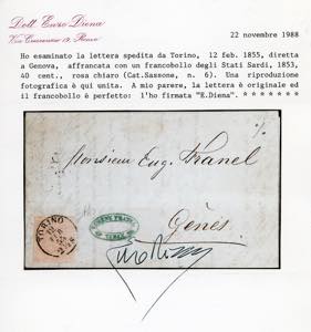 1855 - 40 cent. rosa chiaro (6), ... 