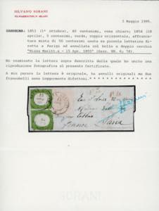 1855 - 40 cent. rosa chiaro, ... 