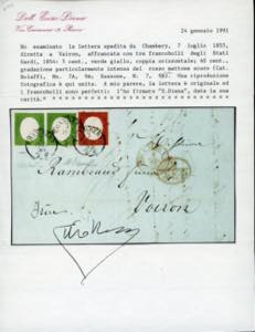 1855 - 5 cent. verde giallo, ... 