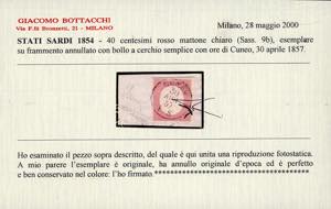 1854 - 40 cent. rosso mattone ... 