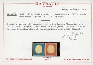 1854 - Non emessi, serie completa, ... 