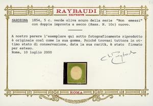 1854 - Non emessi, serie completa, ... 