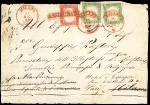 1860 - 5 cent. verde oliva, due esemplari, ... 