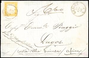 1862 - 80 cent. giallo (17Da), perfetto, ... 