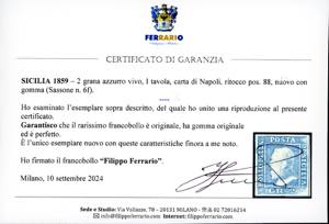 1859 - 2 grana azzurro vivo, I ... 