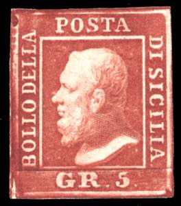 1859 - 5 grana rosso sangue, I ... 