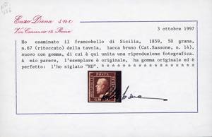 1859 - 50 grana lacca bruno, ... 