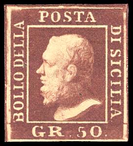 1859 - 50 grana lacca bruno, ... 