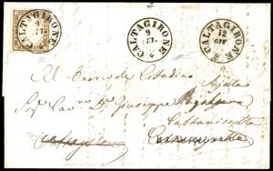1861 - 10  cent. bruno cioccolato chiaro ... 