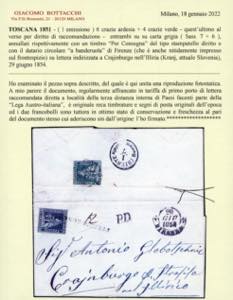 1854 - 6 crazie ardesia e, al ... 