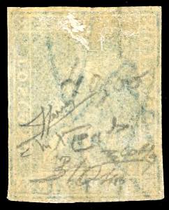 1857 - 6 crazie azzurro chiaro, II ... 