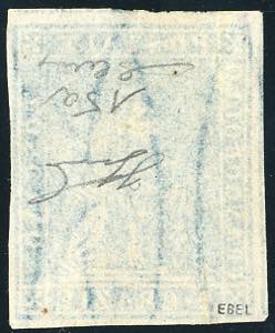 1857 - 6 crazie azzurro vivo, ... 