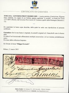 1859 - 1 crazia carminio, II ... 