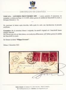 1859 - 1 crazia carminio, II ... 