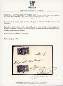 1860 - 1 cent. violetto bruno ... 