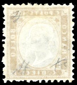 1862 - 10 cent. bistro giallastro ... 