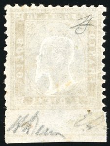1862 - 10 cent. bistro giallastro, ... 