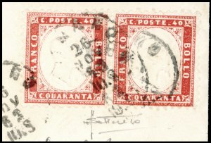 1862 - 40 cent. rosso carminio ... 