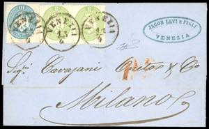 1864 - 3 soldi verde, due esemplari, 10 ... 