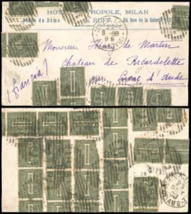 1888 - 1 cent. De La Rue, tiratura ... 