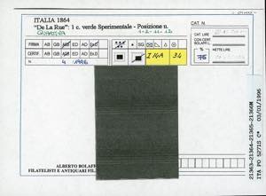 1864 - 1 cent. verde grigio chiaro ... 