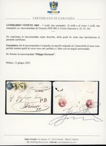 1865 - 3 soldi due esemplari e 10 ... 