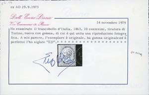 1866 - 10 cent. ocra giallo, De La ... 