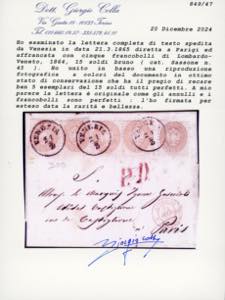 1865 - 15 soldi bruno, dent. 9 1/2 ... 