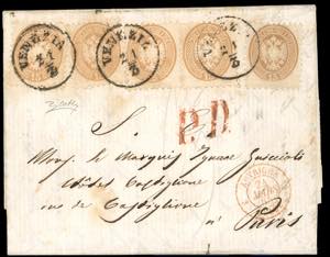 1865 - 15 soldi bruno, dent. 9 1/2 (45), ... 