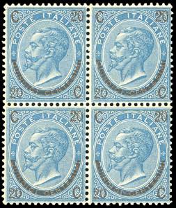 1865 - 20 cent. su 15 cent. azzurro celeste, ... 