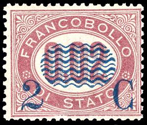 1878 - 2 cent. su 0,02 lire Servizio ... 