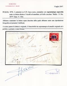 1879 - 2 cent. su 0,30 lire ... 