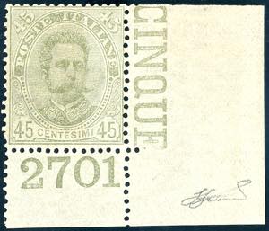 1895 - 45 cent. Umberto I (63), angolo di ... 