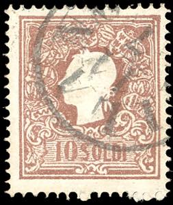 1859 - 10 soldi bruno, II tipo (31), ... 